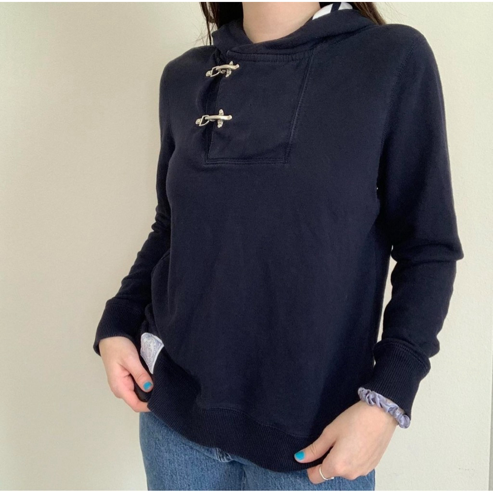 Lauren Jeans Co. Ralph Lauren Navy Hoodie Silver Hardware, Woman’s Size Small